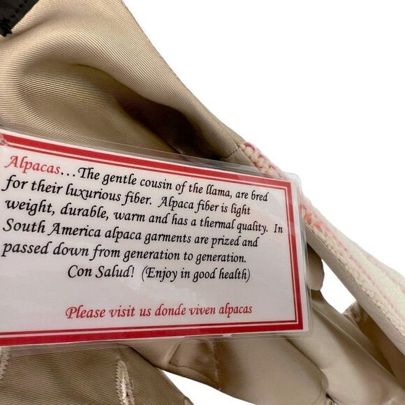 Handwoven Alpaca Wool Striped Vest New Mexico Valle del Viento Weaving Studio L - Picture 13 of 14